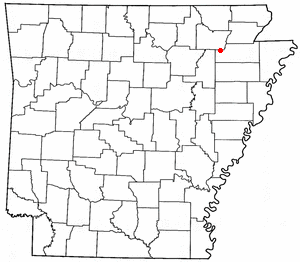 Location of Egypt, Arkansas