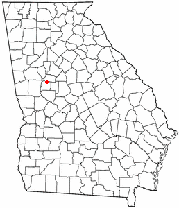 Location of Williamson, Georgia