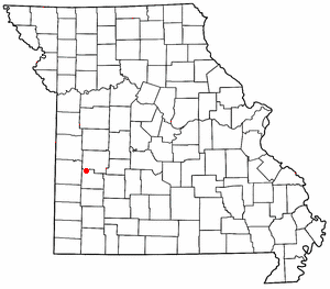 Location of El Dorado Springs, Missouri