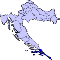 Map showing the position of this county in Croatia