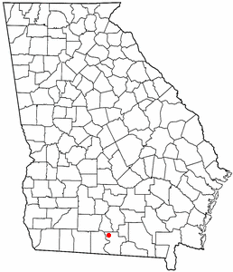 Location of Hahira, Georgia