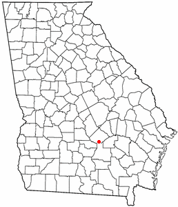 Location of Jacksonville, Georgia