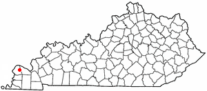 Location of Kevil, Kentucky