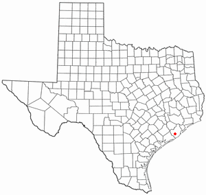 Location of Brazoria, Texas
