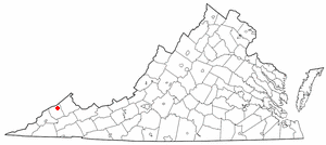 Location of Haysi, Virginia