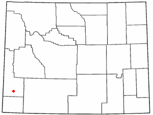 Location of Kemmerer, Wyoming