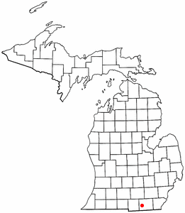 Location of Clayton, Michigan