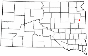 Location of Castlewood, South Dakota