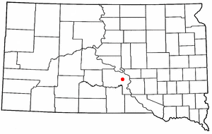 Location of Reliance, South Dakota