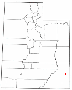 Location of Monticello, Utah