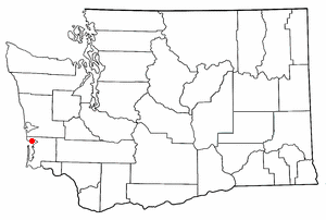 Location of Tokeland, Washington