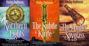 The three volumes (left to right) of the trilogy