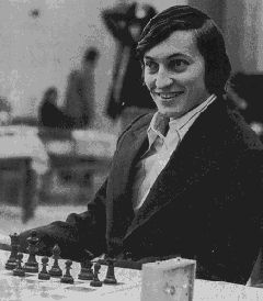 World chess champion Anatoly Karpov third to the left with his