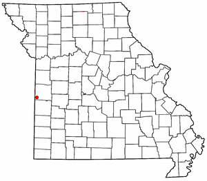 Location of Hume, Missouri
