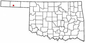 Location of Goodwell, Oklahoma
