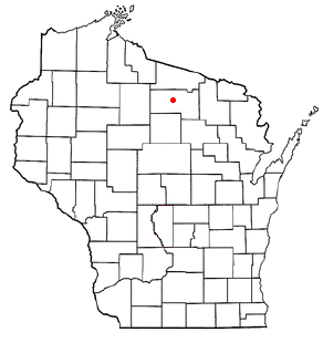 Location of Lake Tomahawk, Wisconsin