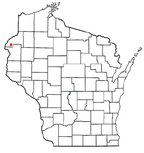 Location of Trade Lake, Wisconsin