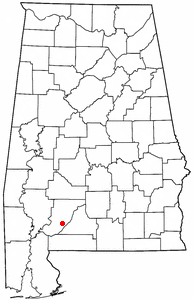 Location of Excel, Alabama