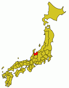 Map of Japanese provinces with province highlighted