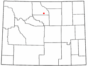 Location of Hyattville, Wyoming