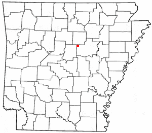 Location of Rose Bud, Arkansas