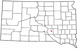 Location of Kimball, South Dakota