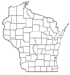Location of Saukville, Wisconsin