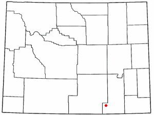 Location of Centennial, Wyoming