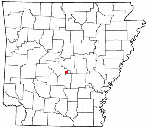 Location of East End, Arkansas