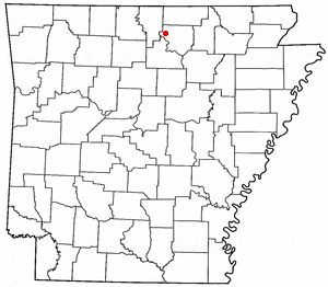 Location of Pineville, Arkansas
