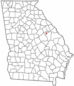 Location of Gibson, Georgia