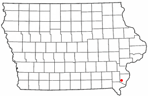 Location of Danville, Iowa