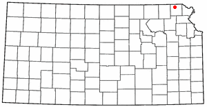 Location of Hamlin, Kansas