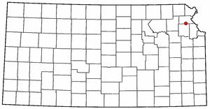 Location of Nortonville, Kansas