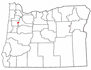 Location of Eola, Oregon