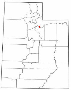 Location of Woodland, Utah
