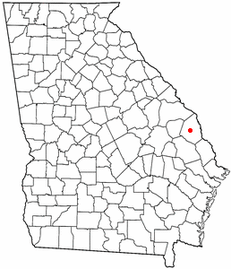 Location of Sylvania, Georgia