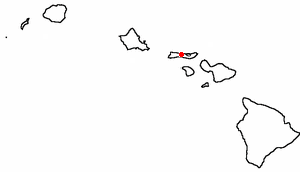 Location of Kualapuu, Hawaii