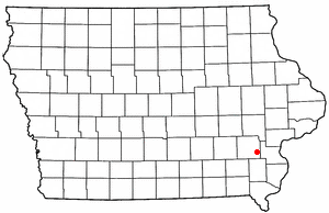 Location of Crawfordsville, Iowa