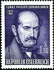 Ignaz Semmelweis on an old Austrian 