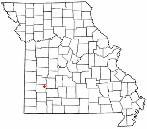 Location of Dadeville, Missouri