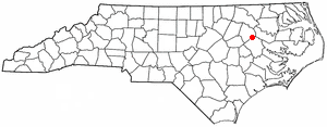 Location of Conetoe, North Carolina