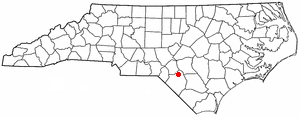 Location of Rennert, North Carolina