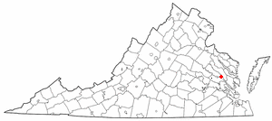 Location of West Point, Virginia