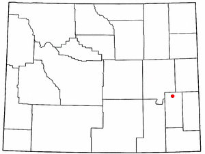 Location of Glendo, Wyoming