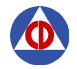 The old United States Civil Defense logo, used today federally only as a historical reminder on 's seal, the triangle emphasises the 3-step Civil Defense philosophy used before the foundation of FEMA and Comprehensive Emergency Management.