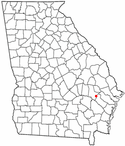 Location of Glennville, Georgia