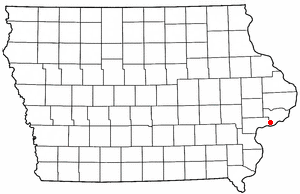 Location of Blue Grass, Iowa