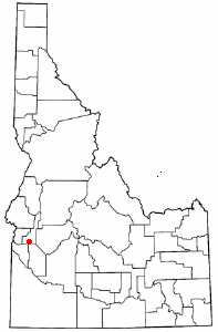 Location of Emmett, Idaho