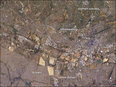Johannesburg, including Soweto, from the 